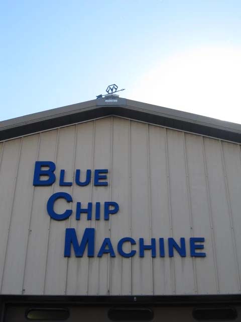 Blue Chip Machine's Shop Signage